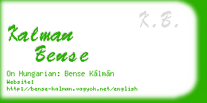 kalman bense business card